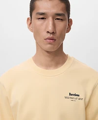 Mango Men's Text Print Regular-Fit Sweatshirt