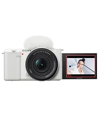 Sony Zv-E10 Mirrorless Camera, White with E Pz 16-50mm f/3.5-5.6 Oss Ii Lens