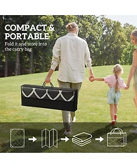 Outsunny Outdoor Rug, 9' x 18' Floor Mat, Lantern