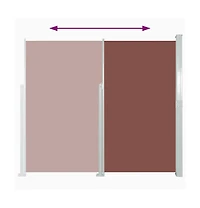 Patio Retractable Side Awning 66.9"x118.1" Brown