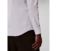 Calvin Klein Men's Stripe Tech Slim-Fit Button-Down Shirt