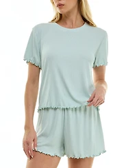 Sincerely Jules Women's Striped Top & Shorts, 2-Piece Set