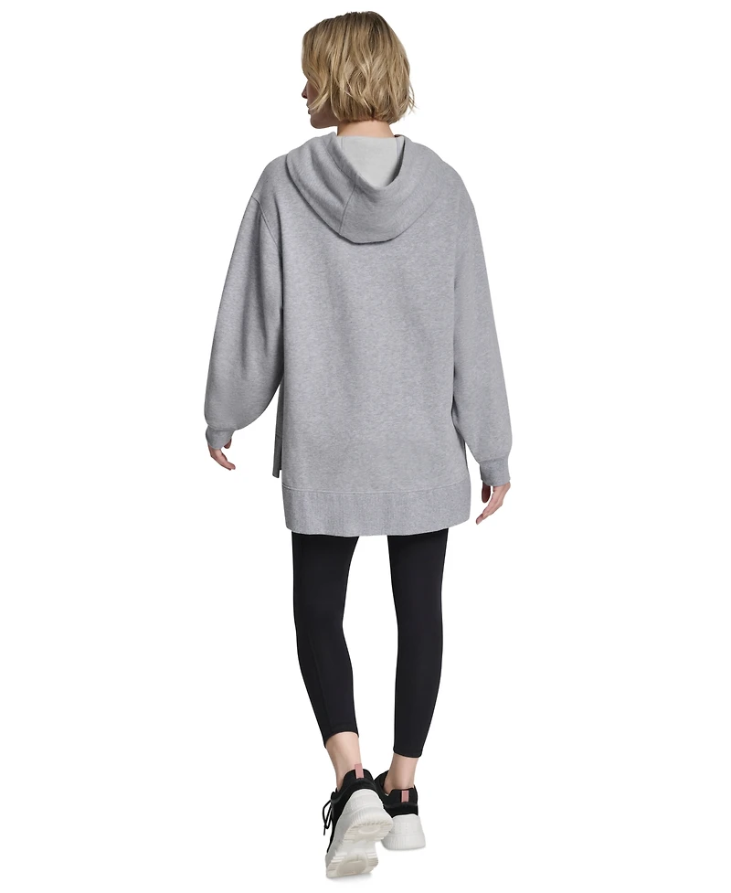 Dkny Sport Women's 3D Puff Applique Varsity Logo Oversized Hoodie