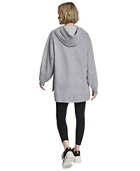 Dkny Sport Women's 3D Puff Applique Varsity Logo Oversized Hoodie