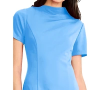 Maggy London Women's Mock Neck Short-Sleeve Dress