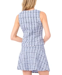 CeCe Women's Crewneck V-Split Detail Vest