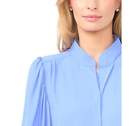 CeCe Women's 3/4-Sleeve Collared Button Down Top