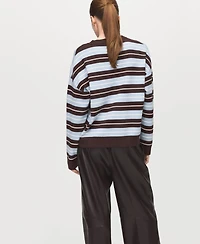 Mango Women's Oversized Striped Sweater
