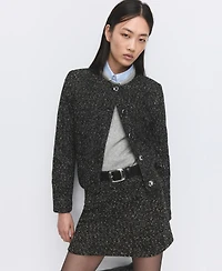 Mango Women's Flecked Cotton-Blend Jacket