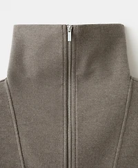 Mango Women's Turtleneck Zip Sweater