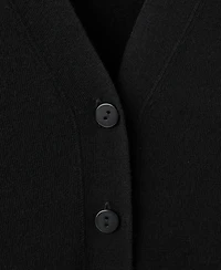 Mango Women's V-Neck Knitted Cardigan Sweater