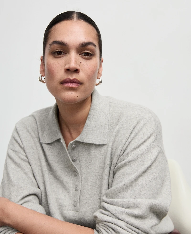 Mango Women's Long-Sleeved Polo-Neck Sweater