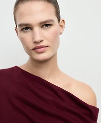 Mango Women's Draped-Neck Sweater