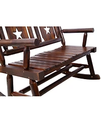 Flynama Modern Accent Teddy Upholstered Nursery Glider Rocking Chair with Solid Wood Legs Side Pocket High Backrest 300LBS Capacity