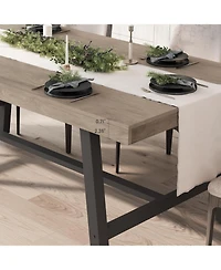 Gaomon Kitchen Table Industrial Dining Table for 4-6 People 63 in Long Wooden Kitchen Table