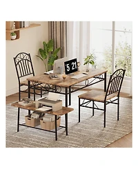 Gaomon Kitchen Table Dining Table Set For 4 4Piece Dining Room Table and Chairs 43.3inch Kitchen Table Set