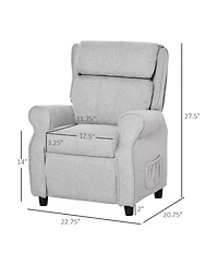 Hongge Kids Recliner Chair with Adjustable Backrest and Footrest for Ages 3–5