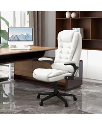 Draft - Boyel Living High Back Vibration Massage Office Chair with 6 Vibration Points Heated Reclining Pu Leather