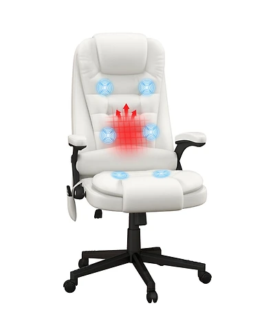 Draft - Boyel Living High Back Vibration Massage Office Chair with 6 Vibration Points Heated Reclining Pu Leather