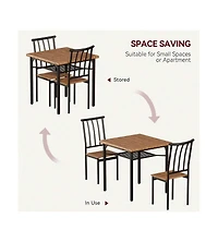 Gaomon Kitchen Table Dining Table Set 3 Piece Dining Table Set For 2 Square Kitchen Table Set for Dining Room, Home Office