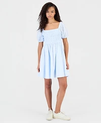 Celebrity Pink Juniors' Cotton Eyelet Babydoll Dress