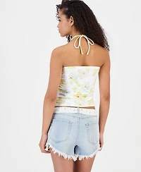 Ultra Flirt Juniors' Ruched Halter Tube Top