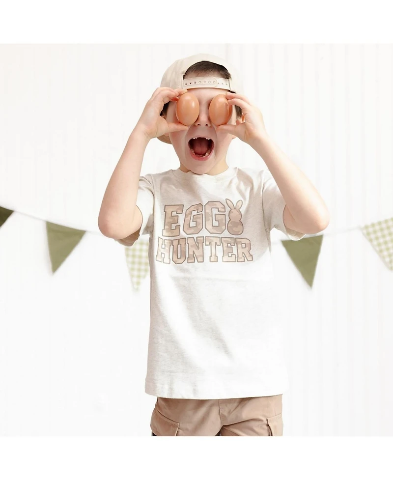 Sweet Wink Big Boys Egg Hunter Camo Easter Short Sleeve T-Shirt
