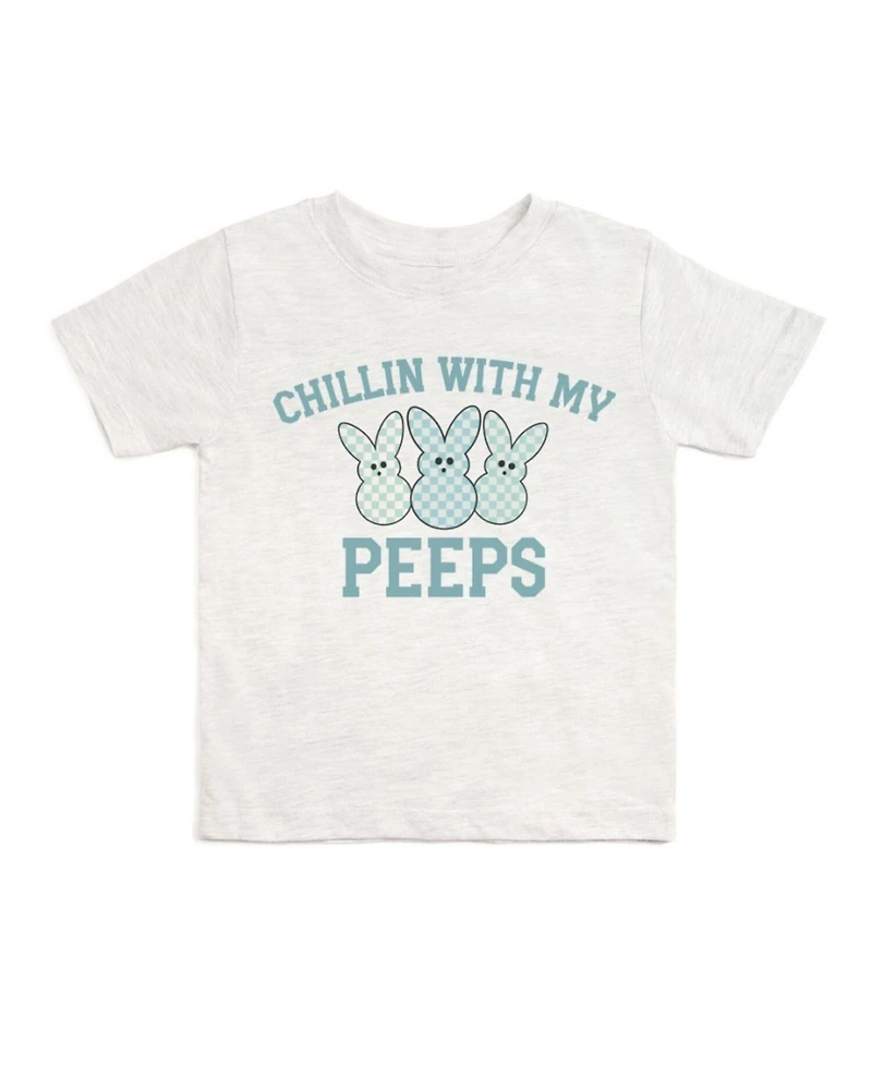 Sweet Wink Little Boys Chillin With My Peeps Checker Easter Short Sleeve T-Shirt
