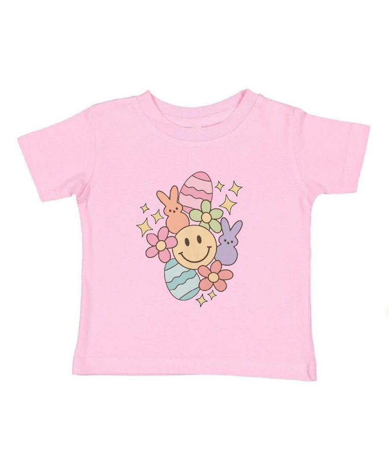 Draft - Sweet Wink Baby Girls Easter Doodle Short Sleeve T-Shirt