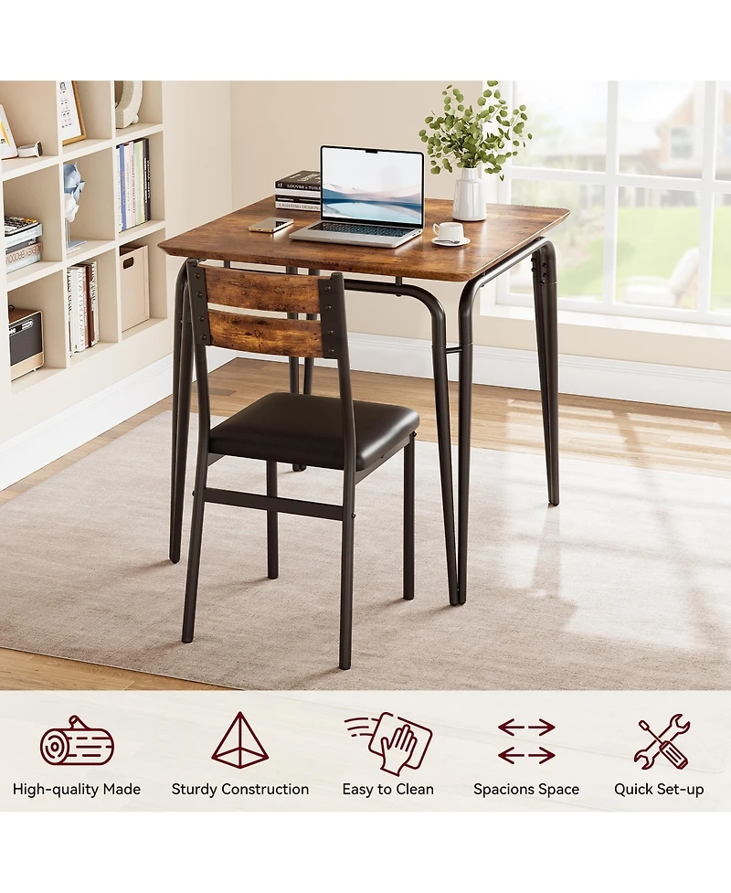 Gaomon Kitchen Table WhizMax 3 Piece Kitchen and Dining Room Sets for Dining Room, Home Office, Living Room