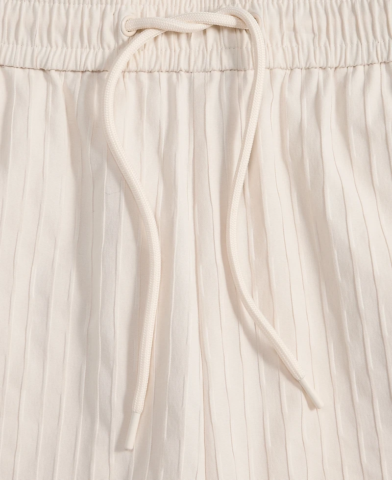 Mode of One Men's Relaxed-Fit Crinkle Stripe Shorts, Macy's Exclusive