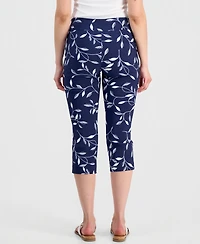 Jm Collection Petite Winding Leaves Rivet Capri Pants, Macy's Exclusive