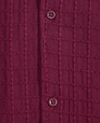 Mode of One Men's Relaxed-Fit Crinkled Short-Sleeve Shirt, Macy's Exclusive