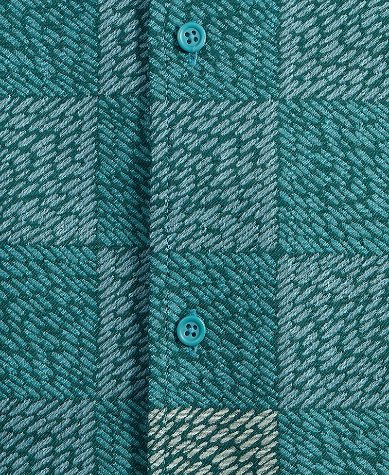 Mode of One Men's Relaxed-Fit Checker Short-Sleeve Shirt, Macy's Exclusive