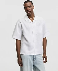 Mode of One Men's Boxy-Fit Short-Sleeve Linen Camp Shirt, Macy's Exclusive
