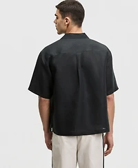 Mode of One Men's Boxy-Fit Short-Sleeve Linen Camp Shirt, Macy's Exclusive