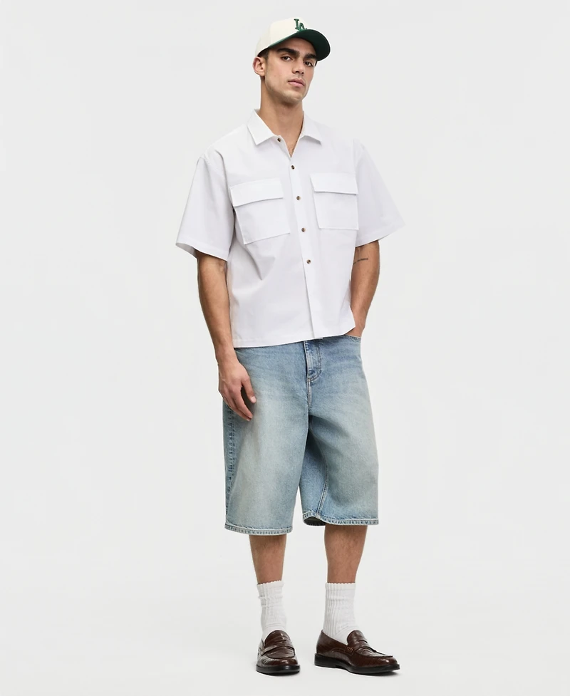 Mode of One Men's Relaxed-Fit Short-Sleeve Ripstop Shirt, Macy's Exclusive