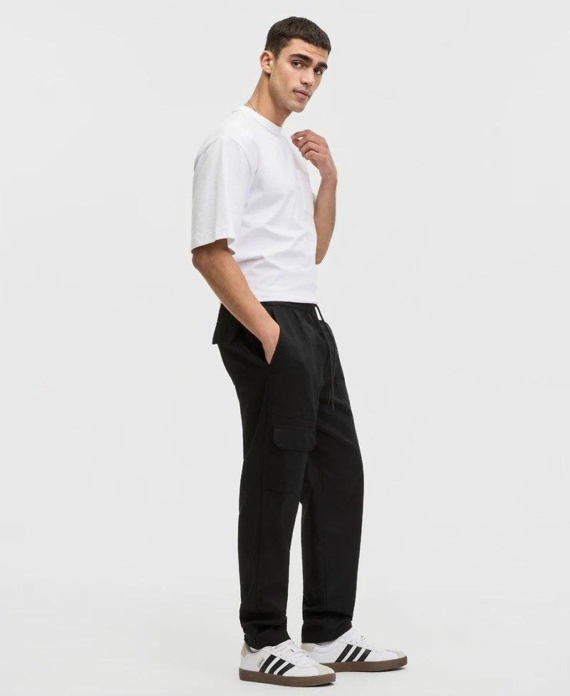 Mode of One Men's Relaxed-Fit Twill Utility Pants, Macy's Exclusive