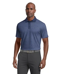 Pga Tour Men's Linear Jaspe Print Polo Shirt