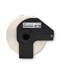 Brother DK1218 0.94 in Dia Die-Cut Round Paper Labels Roll