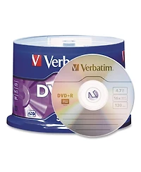 Verbatim 95037 4.7 Gb 16x Dvd R Recordable Disc - Matte Silver (50/Pack