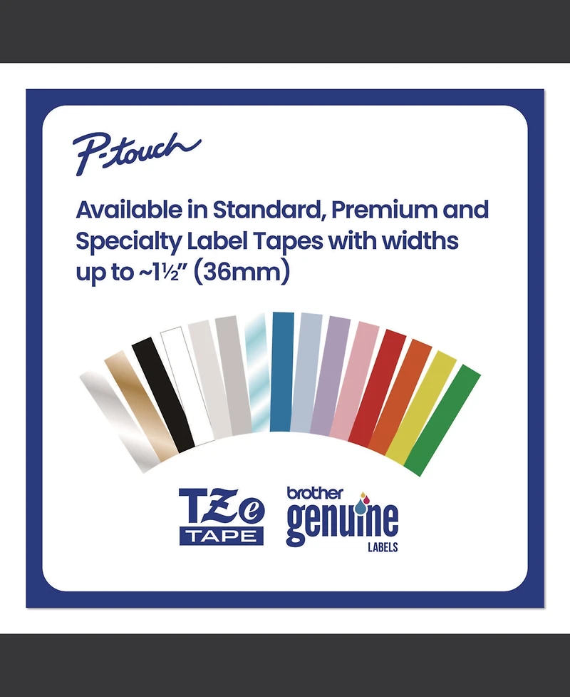 Brother P-Touch TZES231G 0.47 in. x 26.2 ft. TZe Standard Adhesive Laminated Labeling Tape - Black on White