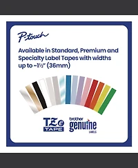 Brother P-Touch TZES231G 0.47 in. x 26.2 ft. TZe Standard Adhesive Laminated Labeling Tape - Black on White