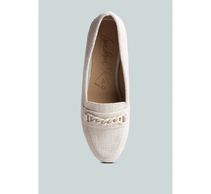 Abeera Chain Embellished Loafers