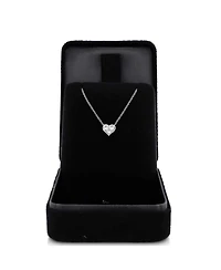 Pre-Owned Tiffany & Co Heart 3 Diamond Pendant Necklace