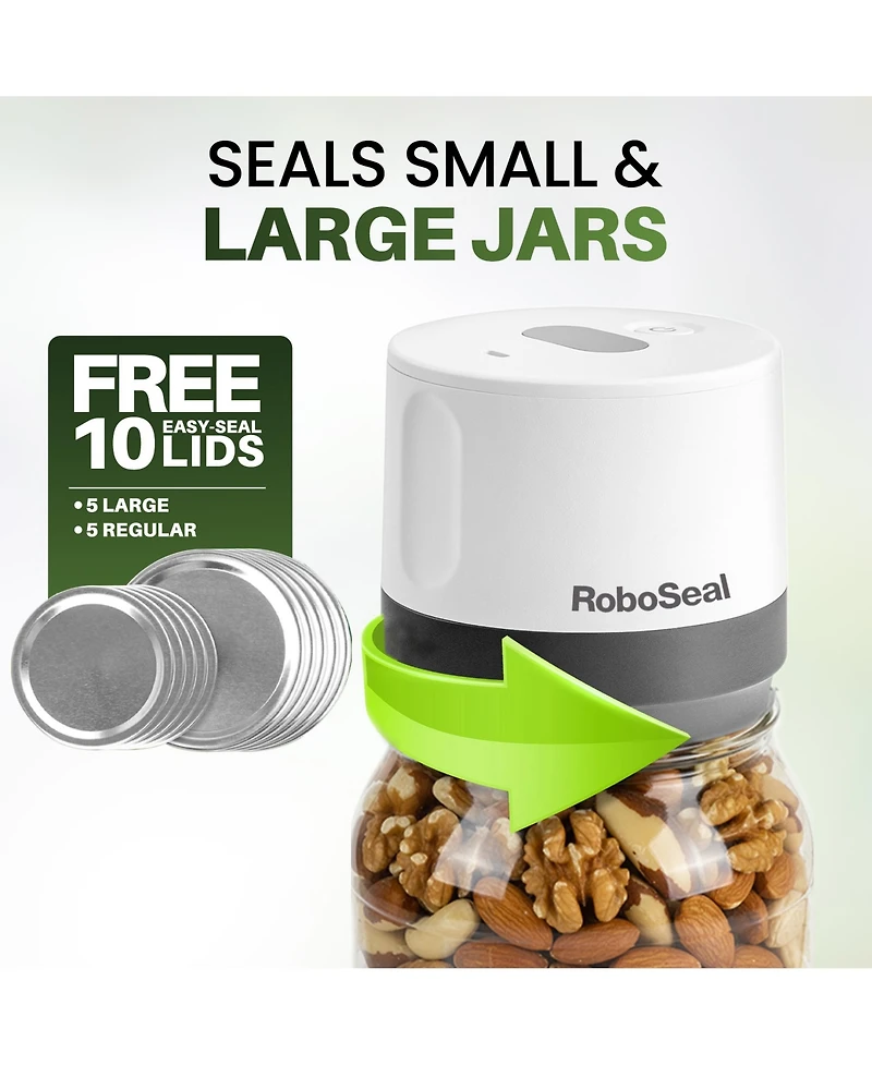 Roboseal Rechargeable Mason Jar Vacuum Sealer