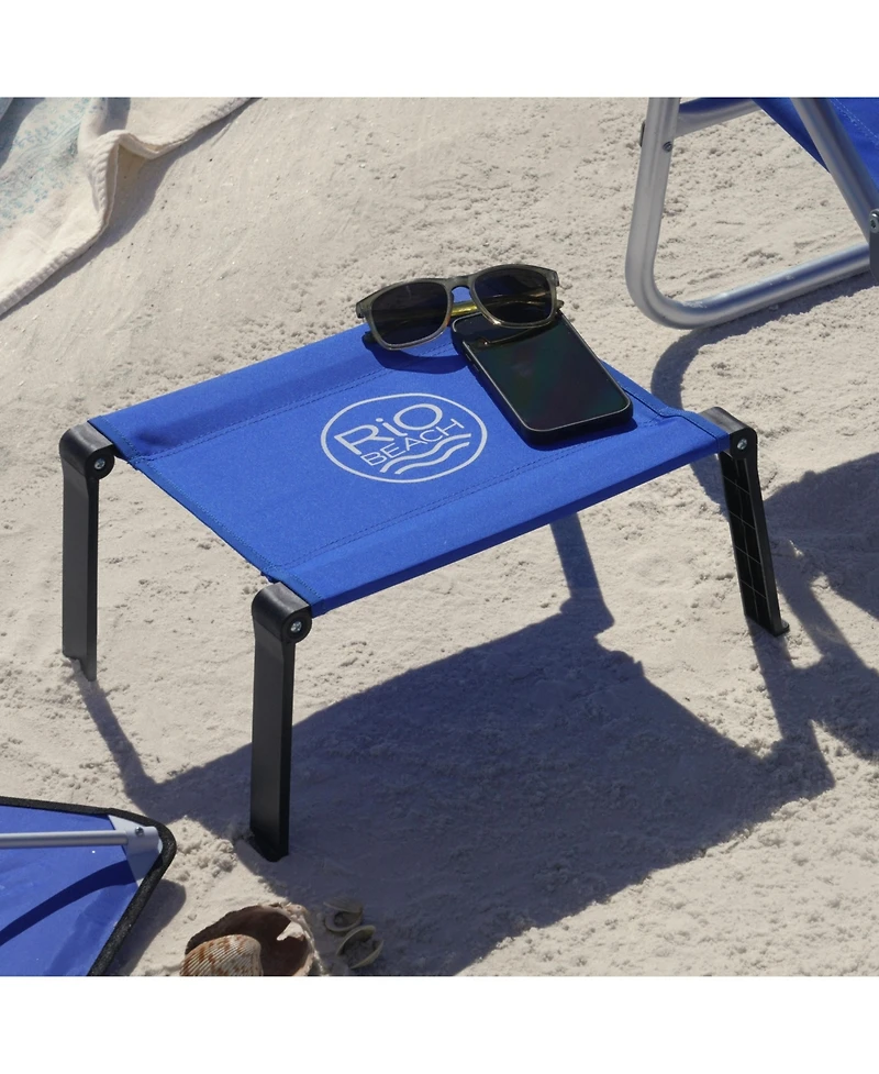 Rio Beach 1 x 1 x 1 ft Blue Ultra Compact Fabric Folding Table