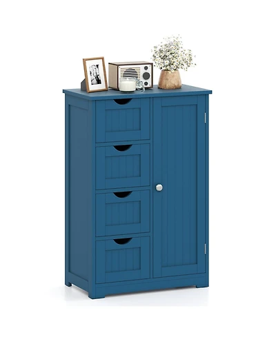 Volenca Freestanding Indoor Wood Storage Cabinet with 4 Drawers