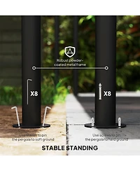 Outsunny 10' x 10' Pergola, Uv-Resist Outdoor Canopy Shelter,