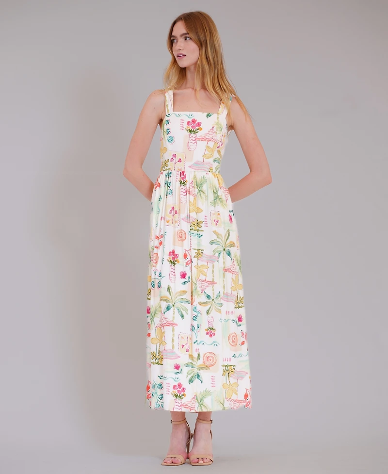 julia jordan Women's Sleeveless Sweetheart Midi Dress